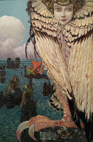La Sirène repue, une peinture, de Gustave-Adolphe Mossa